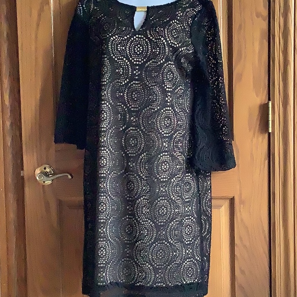 Emma & Michele black lace lined dress  Sz  M